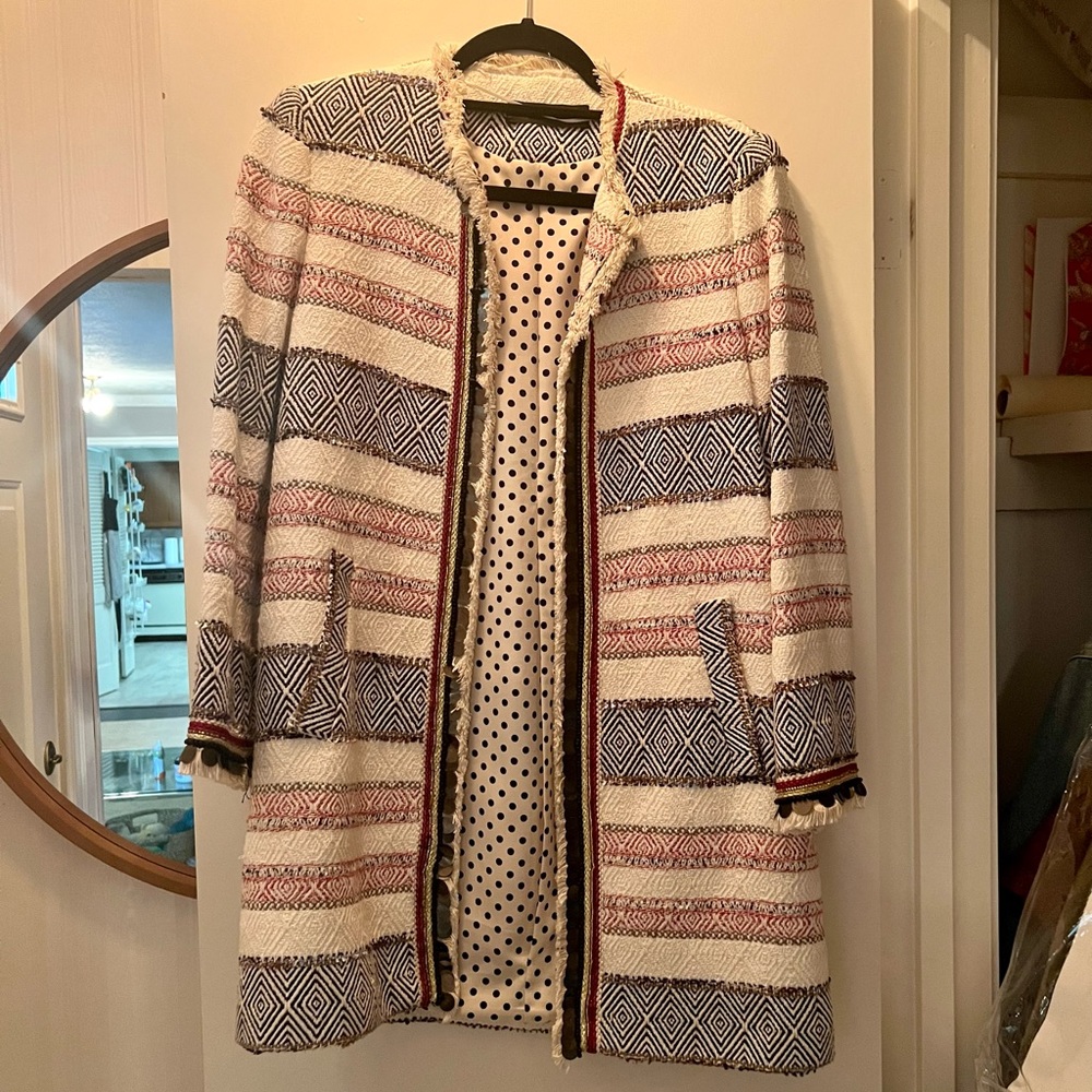 Zara Beaded and Stitched Coat